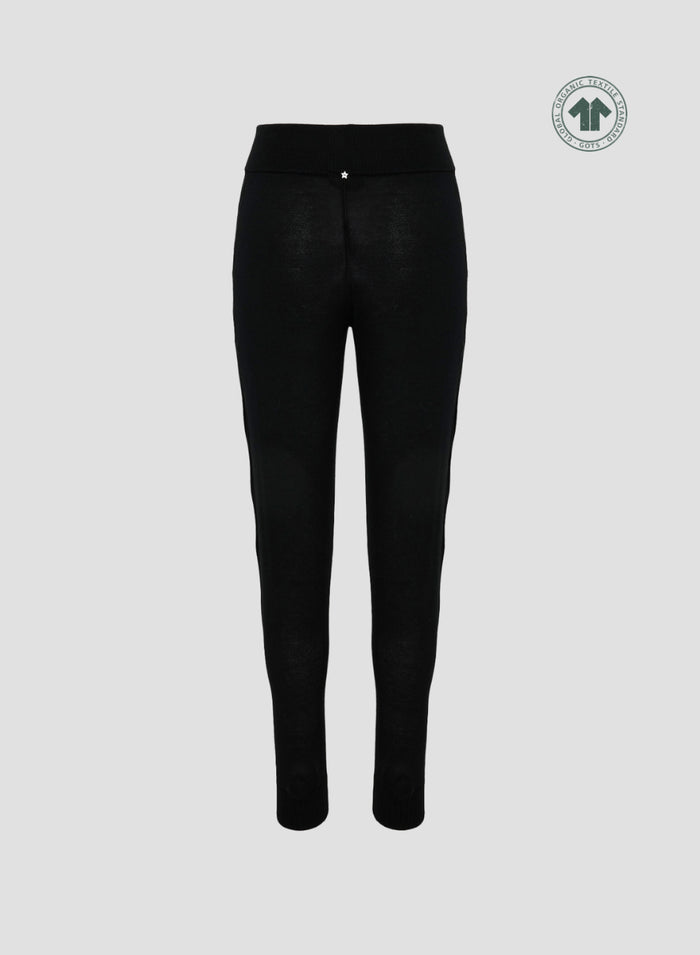 PANTALONI IN MAGLIA CON DETTAGLIO A TRECCE E COSTE VANISE