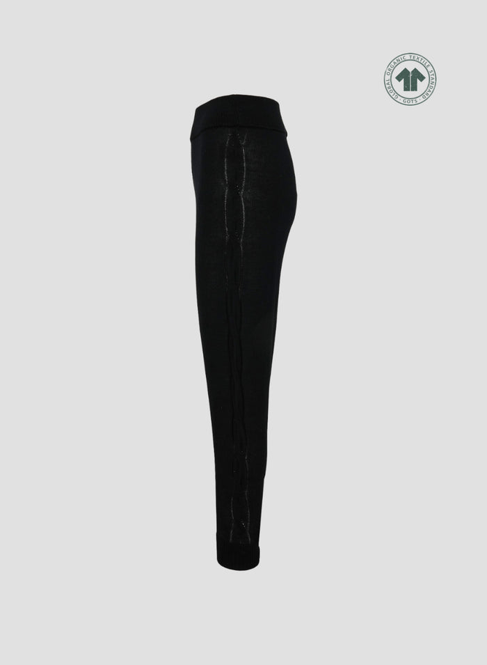PANTALONI IN MAGLIA CON DETTAGLIO A TRECCE E COSTE VANISE