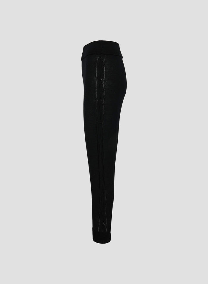 PANTALONI IN MAGLIA CON DETTAGLIO A TRECCE E COSTE VANISE