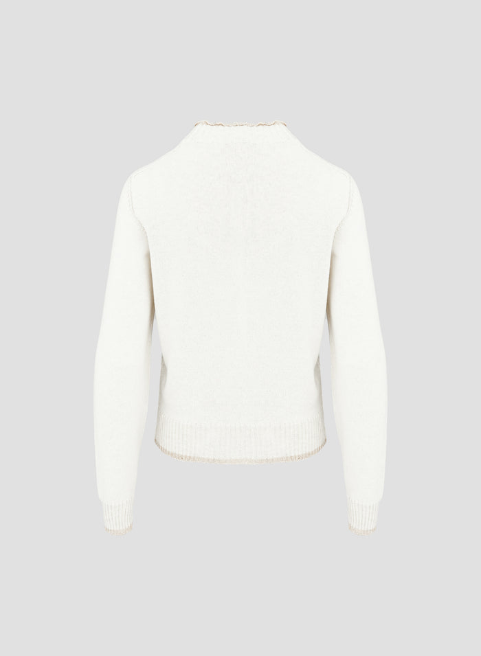 CARDIGAN IN MAGLIA DI COTONE VANISE CON FILO PAILLETTES