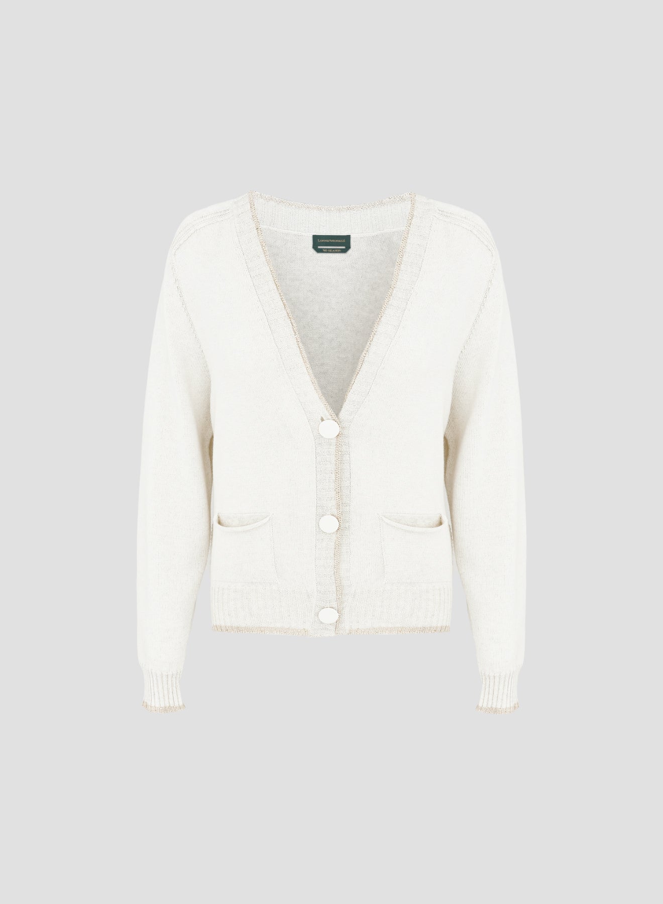 CARDIGAN IN MAGLIA DI COTONE VANISE CON FILO PAILLETTES