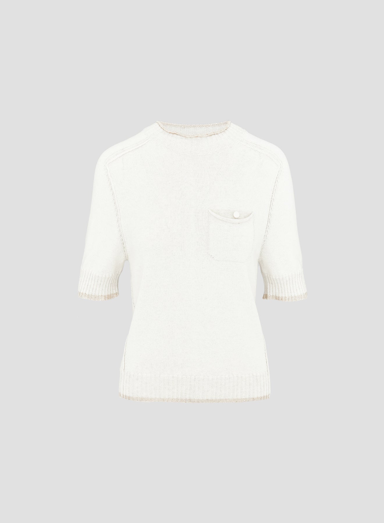 T-SHIRT IN MAGLIA DI COTONE VANISE CON FILO PAILLETTES
