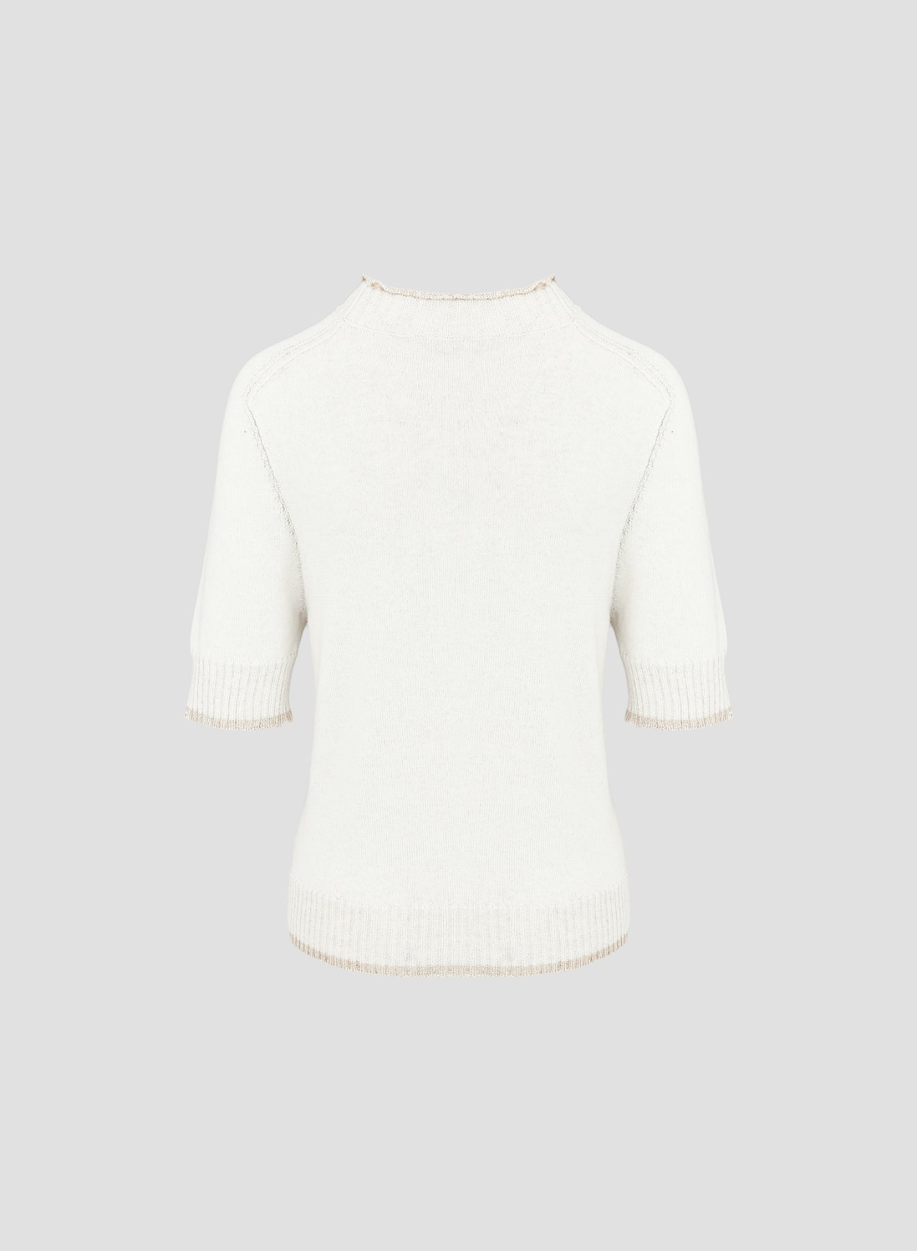T-SHIRT IN MAGLIA DI COTONE VANISE CON FILO PAILLETTES