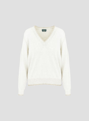 MAGLIA IN COTONE VANISE CON FILO PAILLETTES