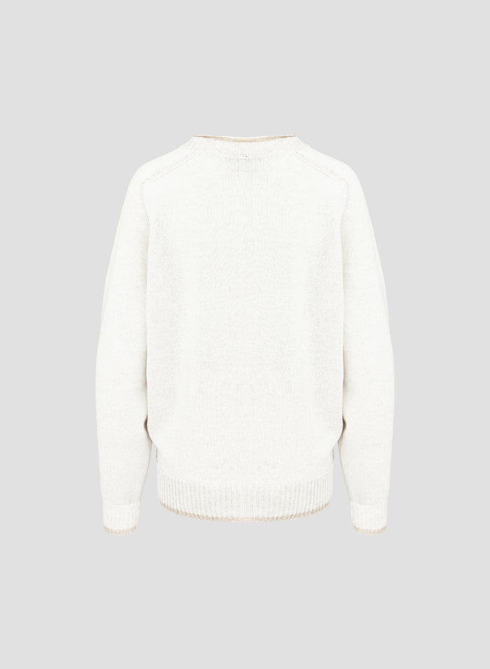 VANISE COTTON SWEATER WITH SEQUINS THREAD