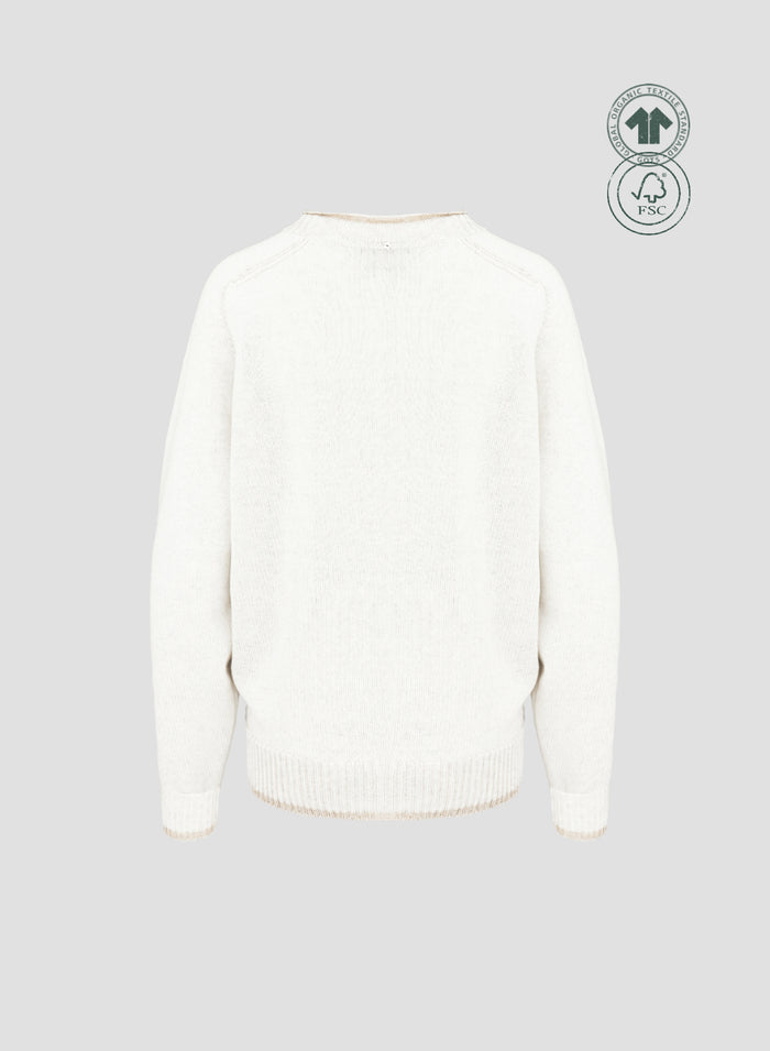 VANISE COTTON SWEATER WITH SEQUINS THREAD