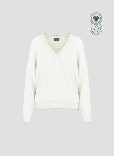 VANISE COTTON SWEATER WITH SEQUINS THREAD