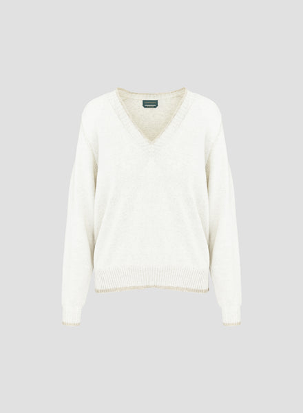 VANISE COTTON SWEATER WITH SEQUINS THREAD