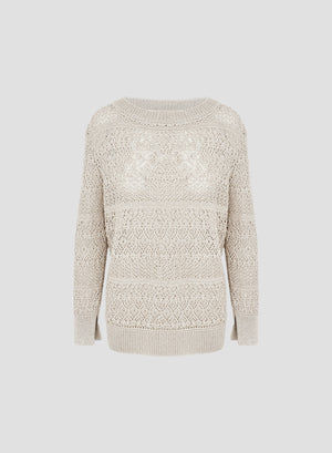 MAGLIA GIROCOLLO IN COTONE E CASHMERE