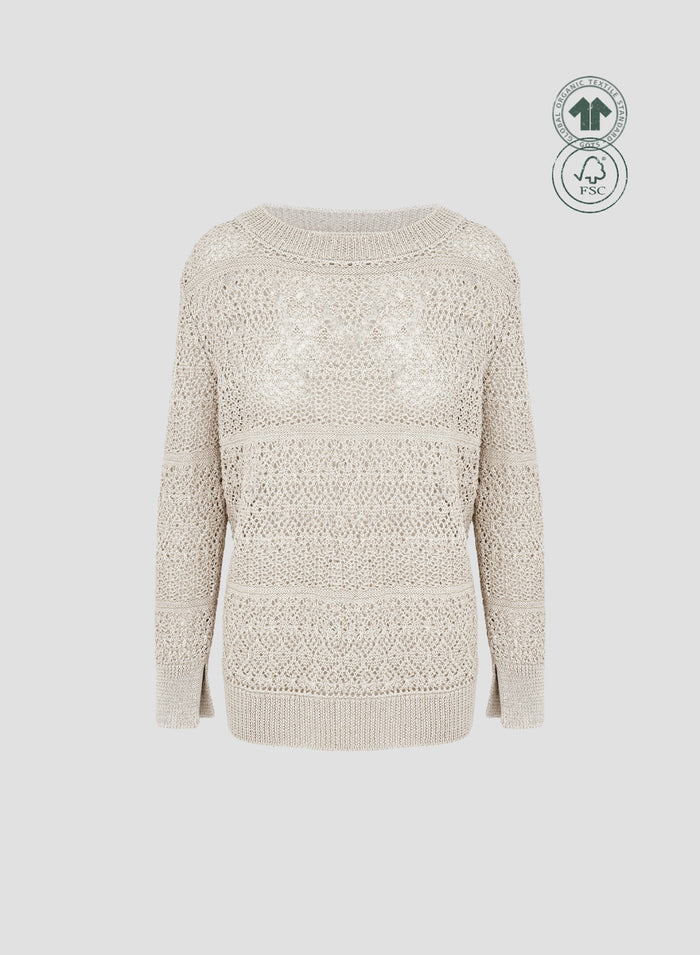 COTTON AND CASHMERE CREW-NECK SWEATER