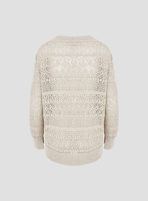 MAGLIA GIROCOLLO IN COTONE E CASHMERE