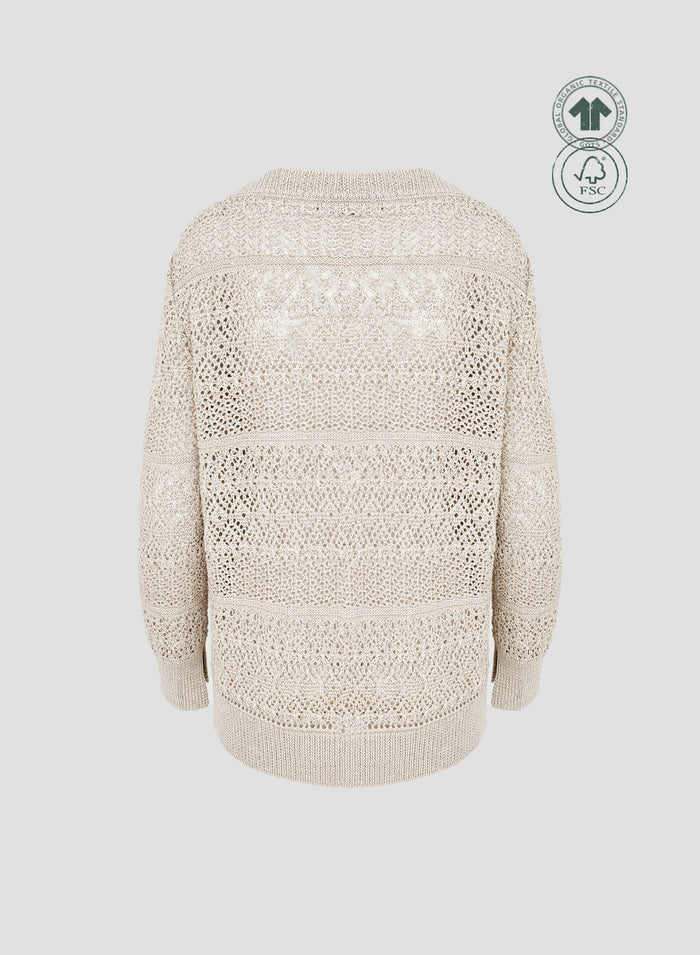 COTTON AND CASHMERE CREW-NECK SWEATER
