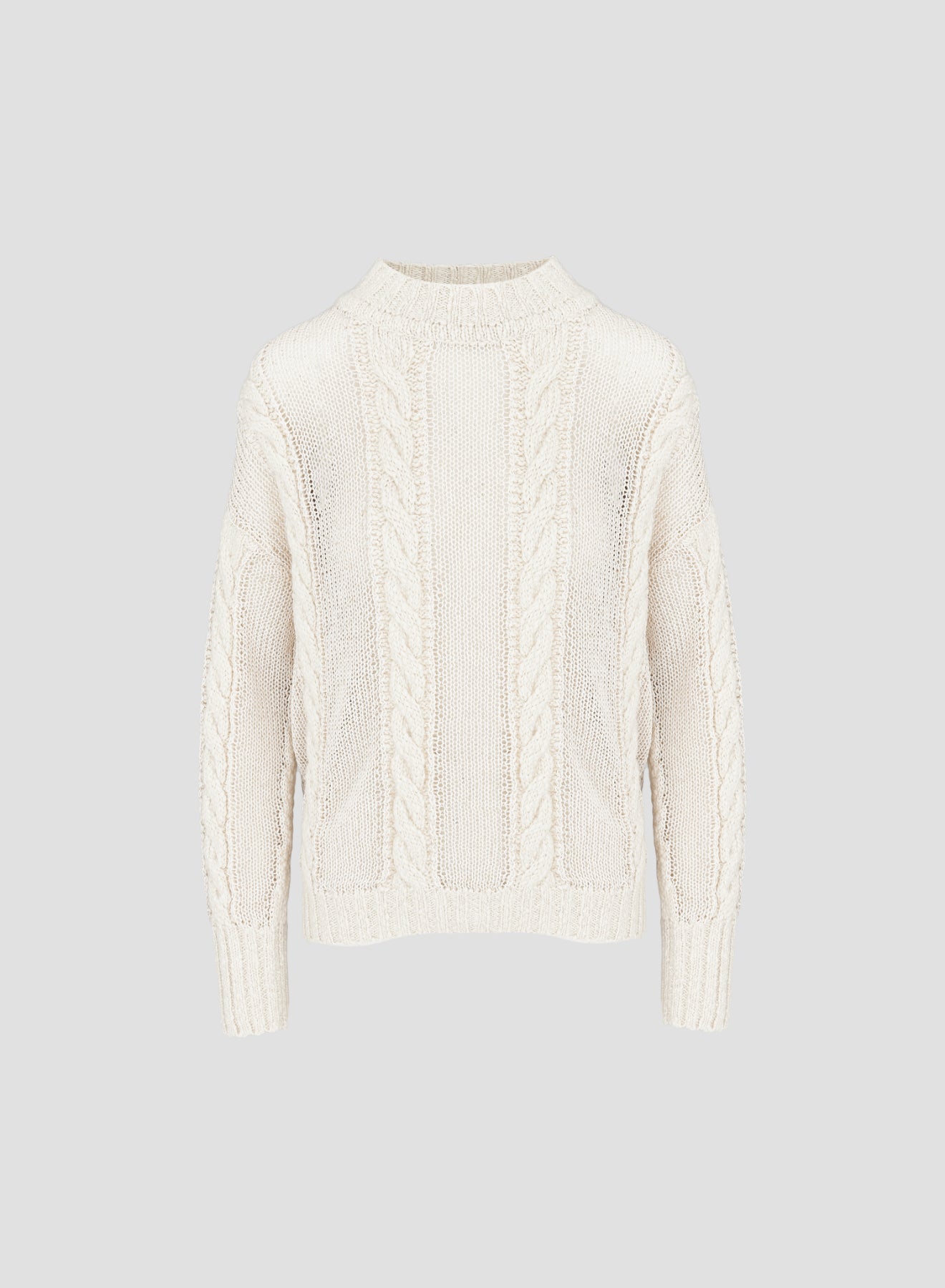 CABLE KNIT CREW-NECK SWEATER