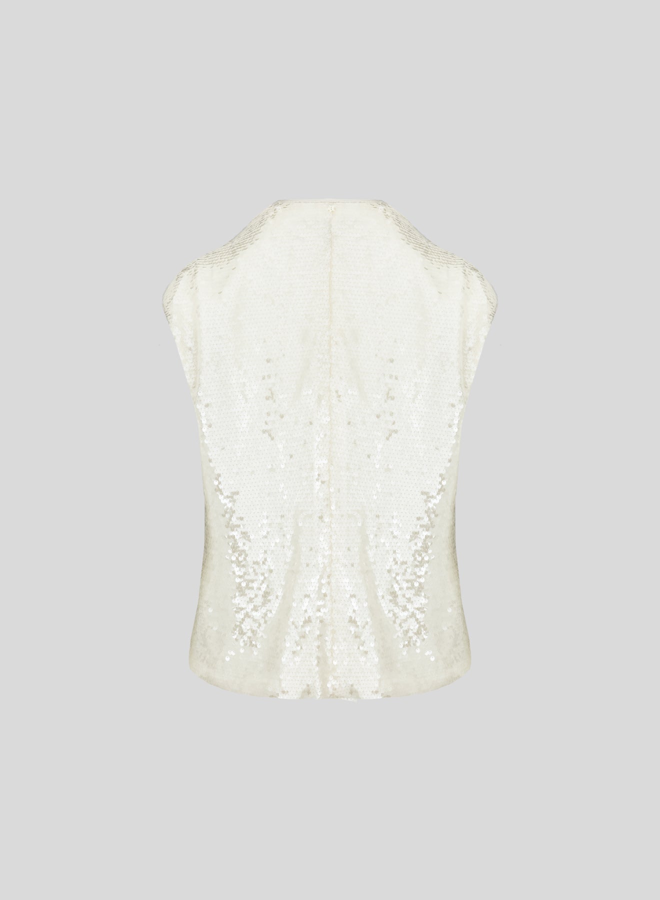 MESH AND MICRO-SEQUIN WRAP VEST