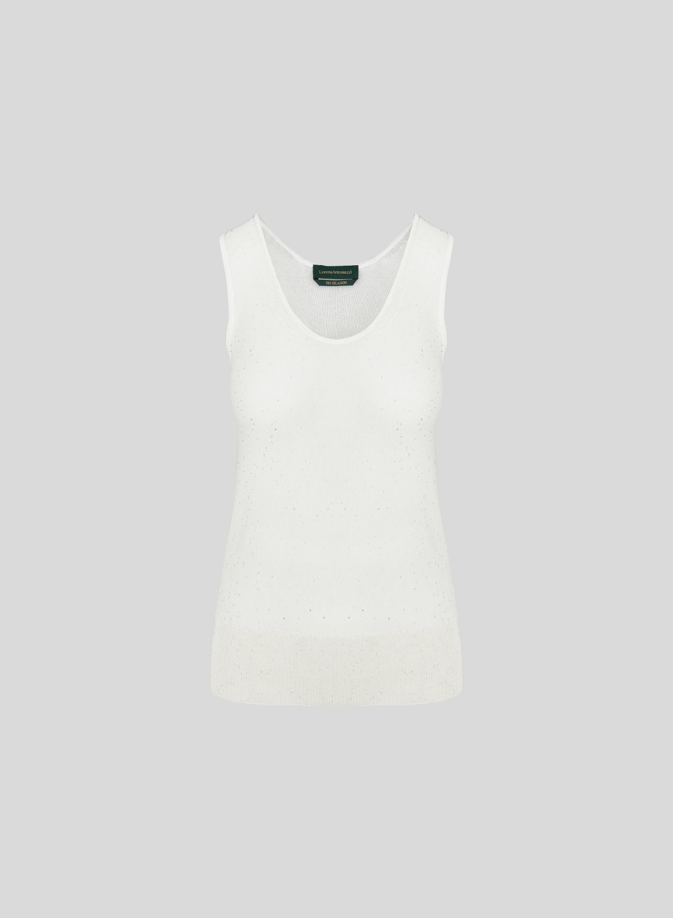 TOP IN MAGLIA DI VISCOSA CON PAILLETTES