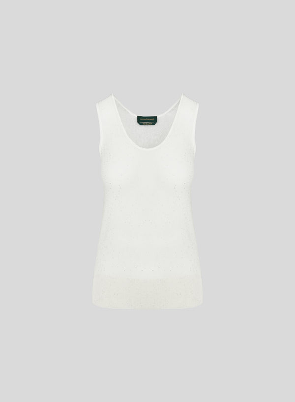 TOP IN MAGLIA DI VISCOSA CON PAILLETTES