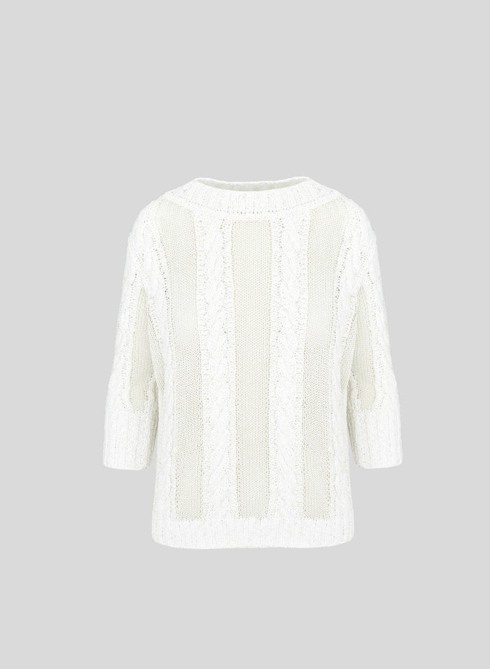 MAGLIA IN MISTO COTONE, CASHMERE E VISCOSA