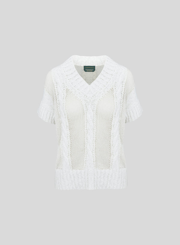 GILET IN MISTO COTONE, CASHMERE E VISCOSA
