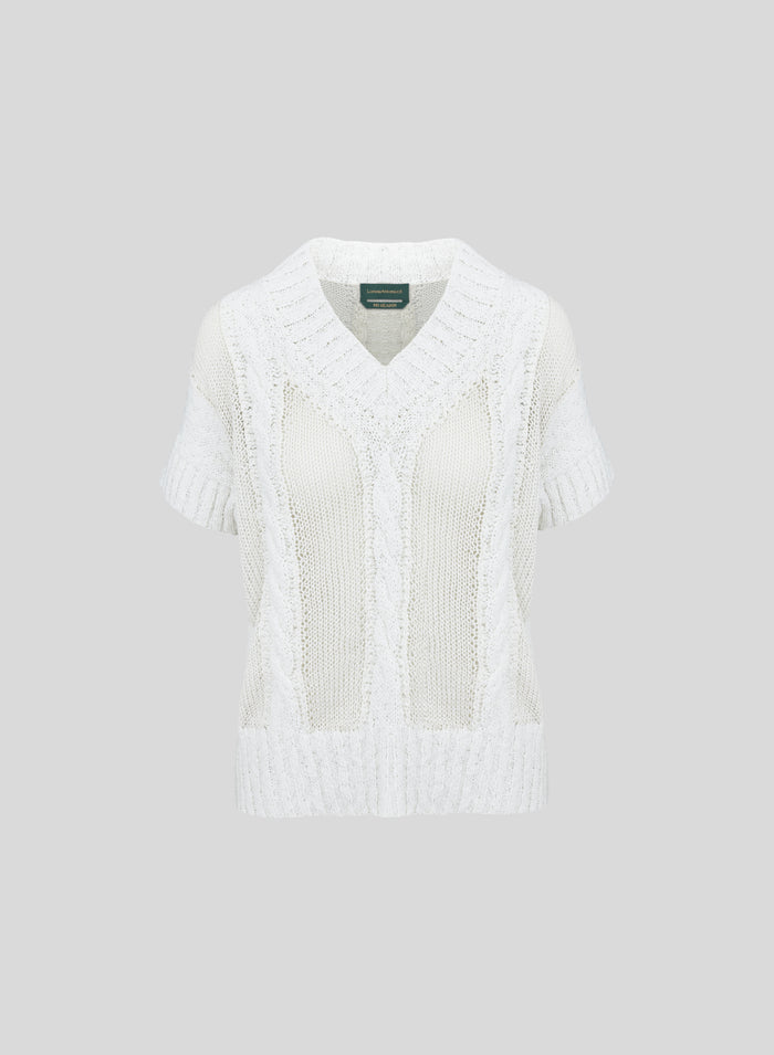 GILET IN MISTO COTONE, CASHMERE E VISCOSA
