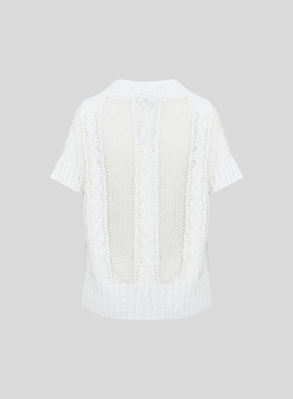 GILET IN MISTO COTONE, CASHMERE E VISCOSA