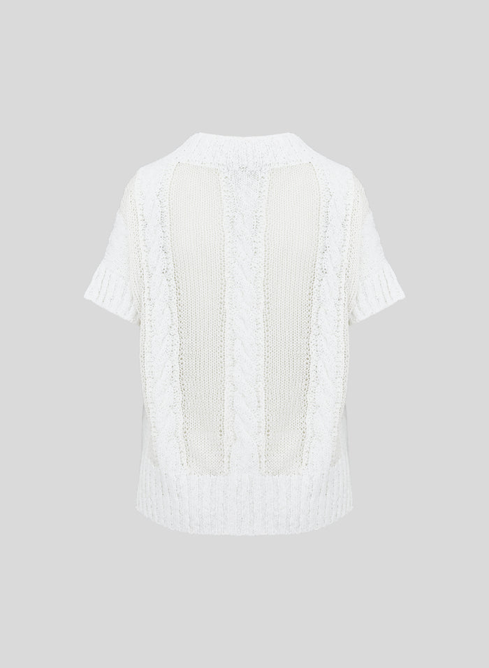 GILET IN MISTO COTONE, CASHMERE E VISCOSA
