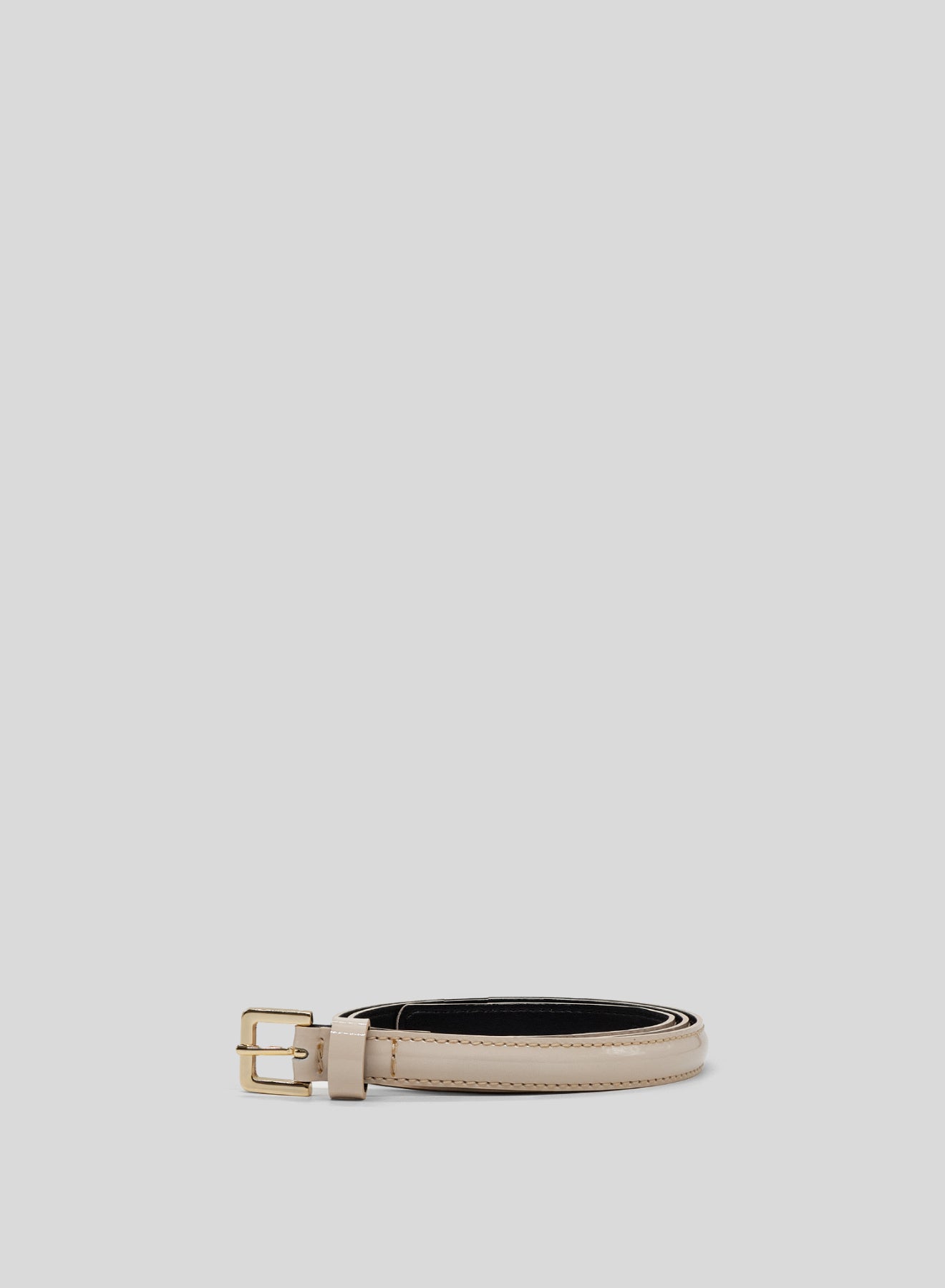 THIN PATENT LEATHER BELT