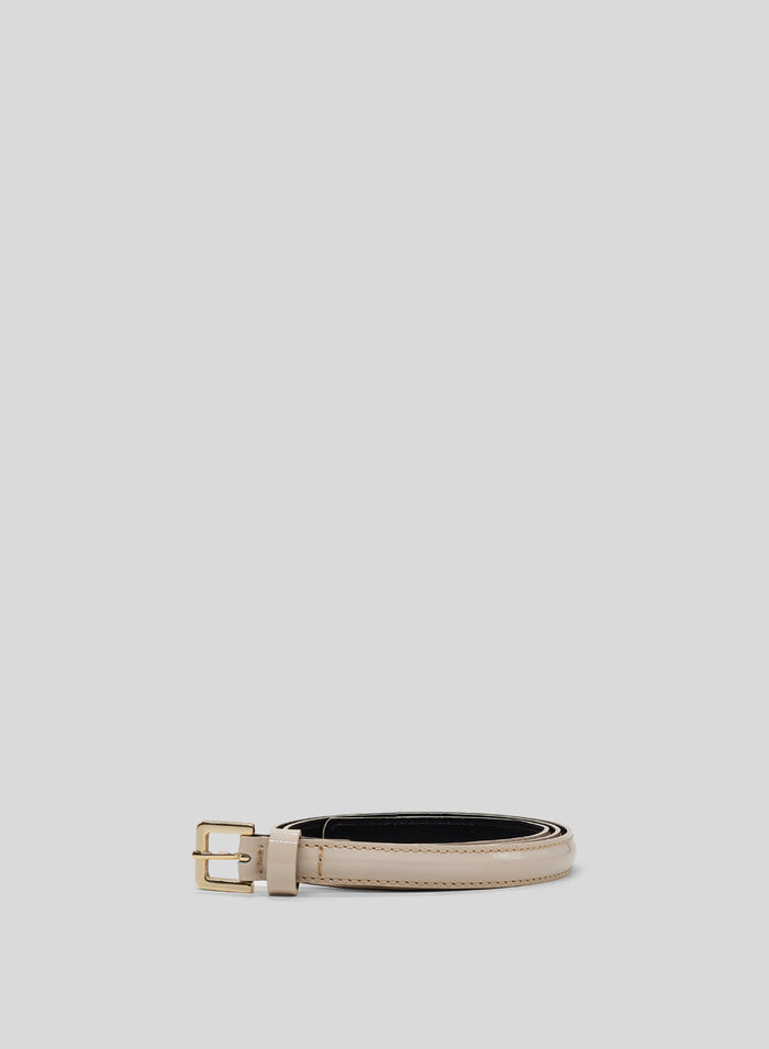 THIN PATENT LEATHER BELT