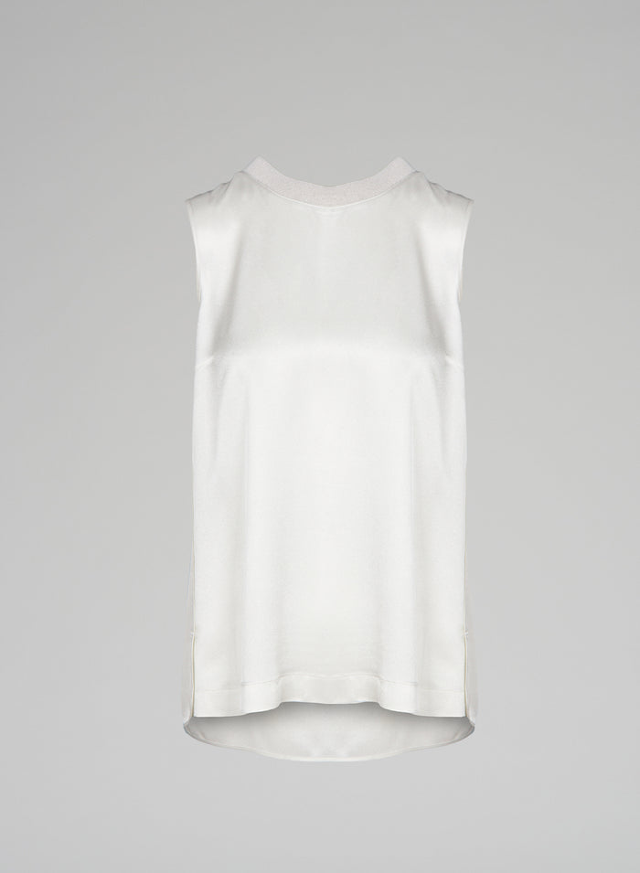 SILK TWILL TANK TOP