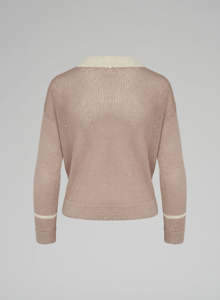 KNIT CREW-NECK WITH SEQUINS