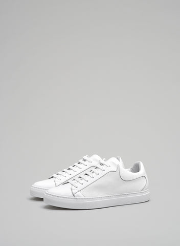 LEATHER AND COTTON SNEAKERS