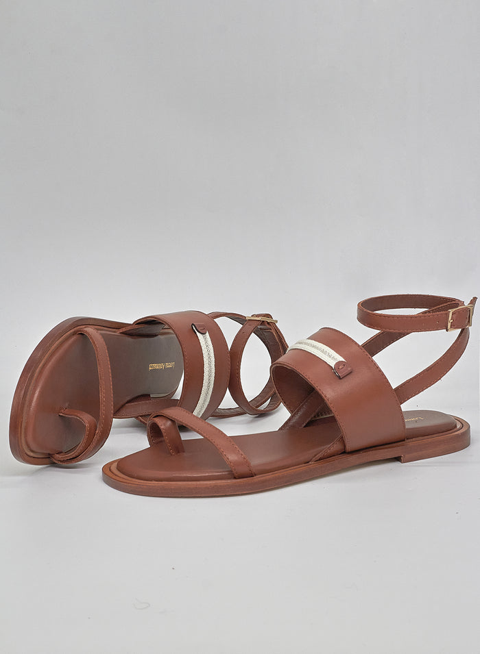 LEATHER TOE THONG SANDALS