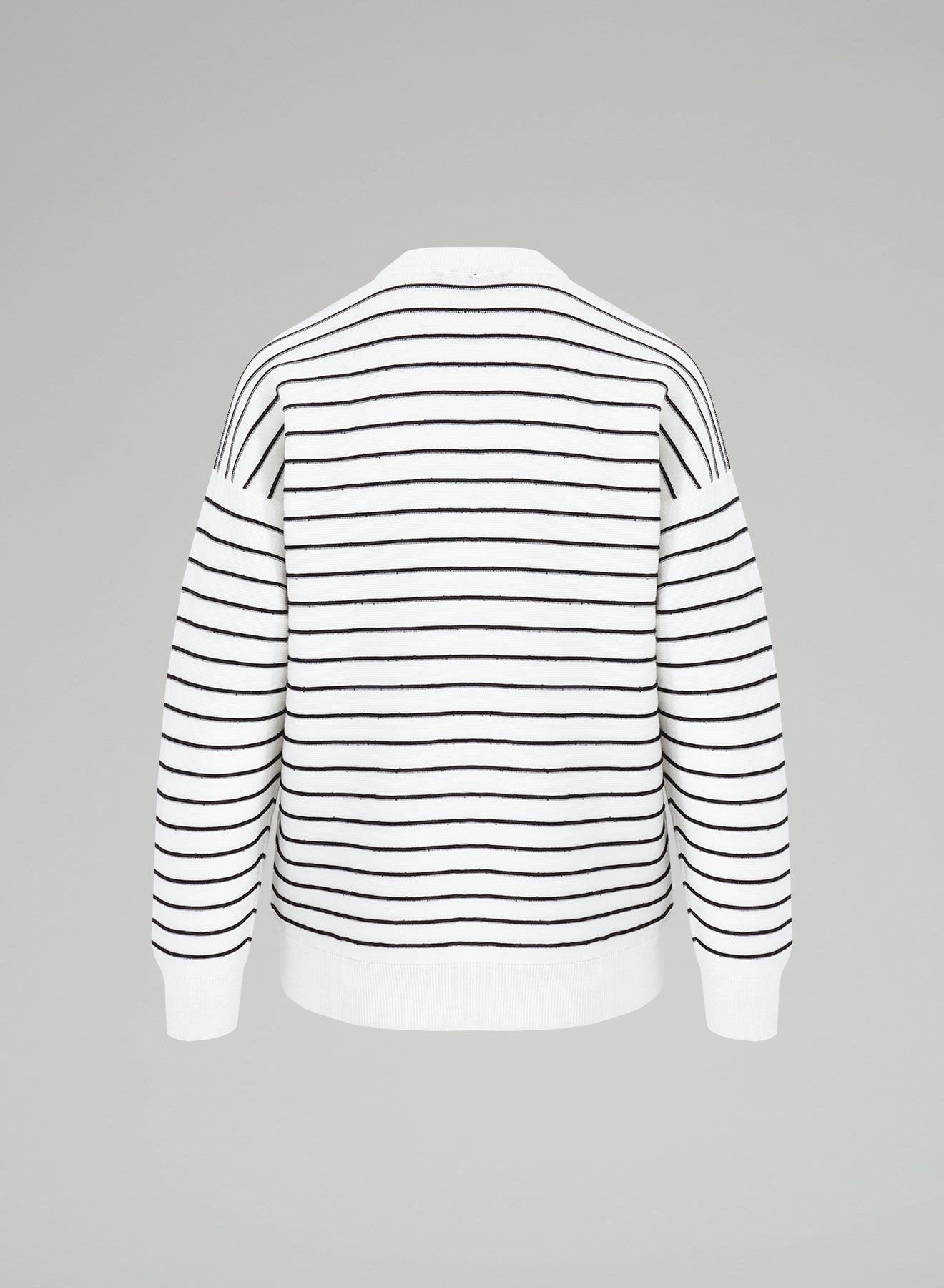 SILK AND COTTON SWEATER WITH MICRO-SEQUINS