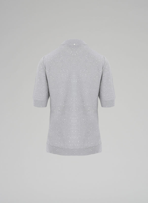 T-SHIRT IN MAGLIA CON PAILLETTES