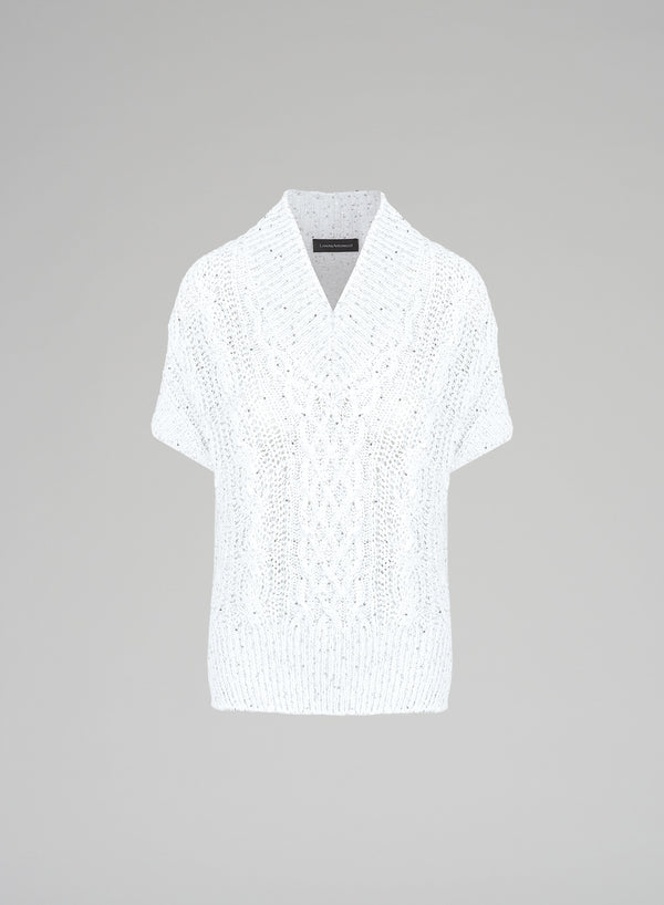 GILET IN COTONE CON PAILLETTES