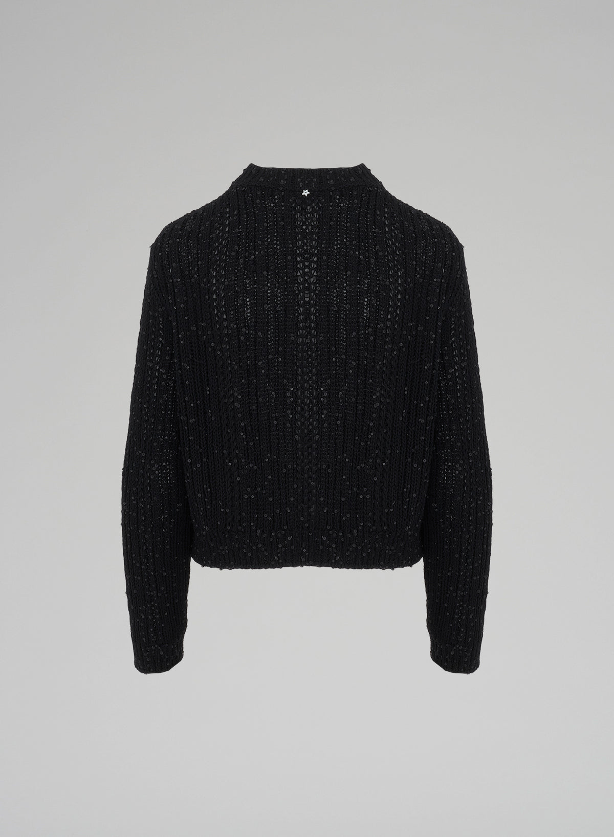 MAGLIA ICONICA A TRECCE CON PAILLETTES
