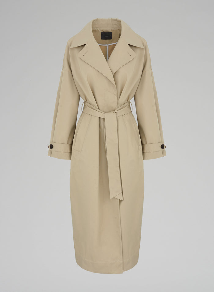 TECNHICAL COTTON GABARDINE TRENCH