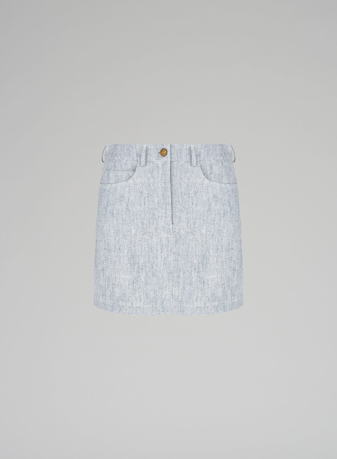 LINEN BLEND MINI SKIRT