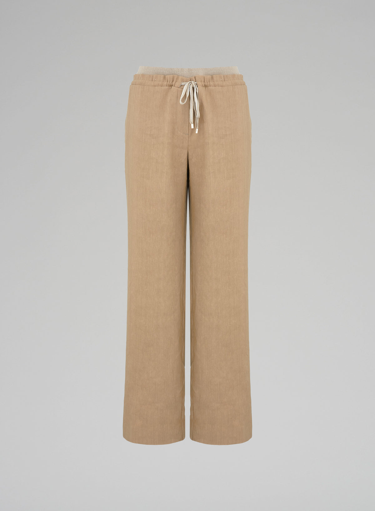 PANTALONI PALAZZO IN MISTO LINO