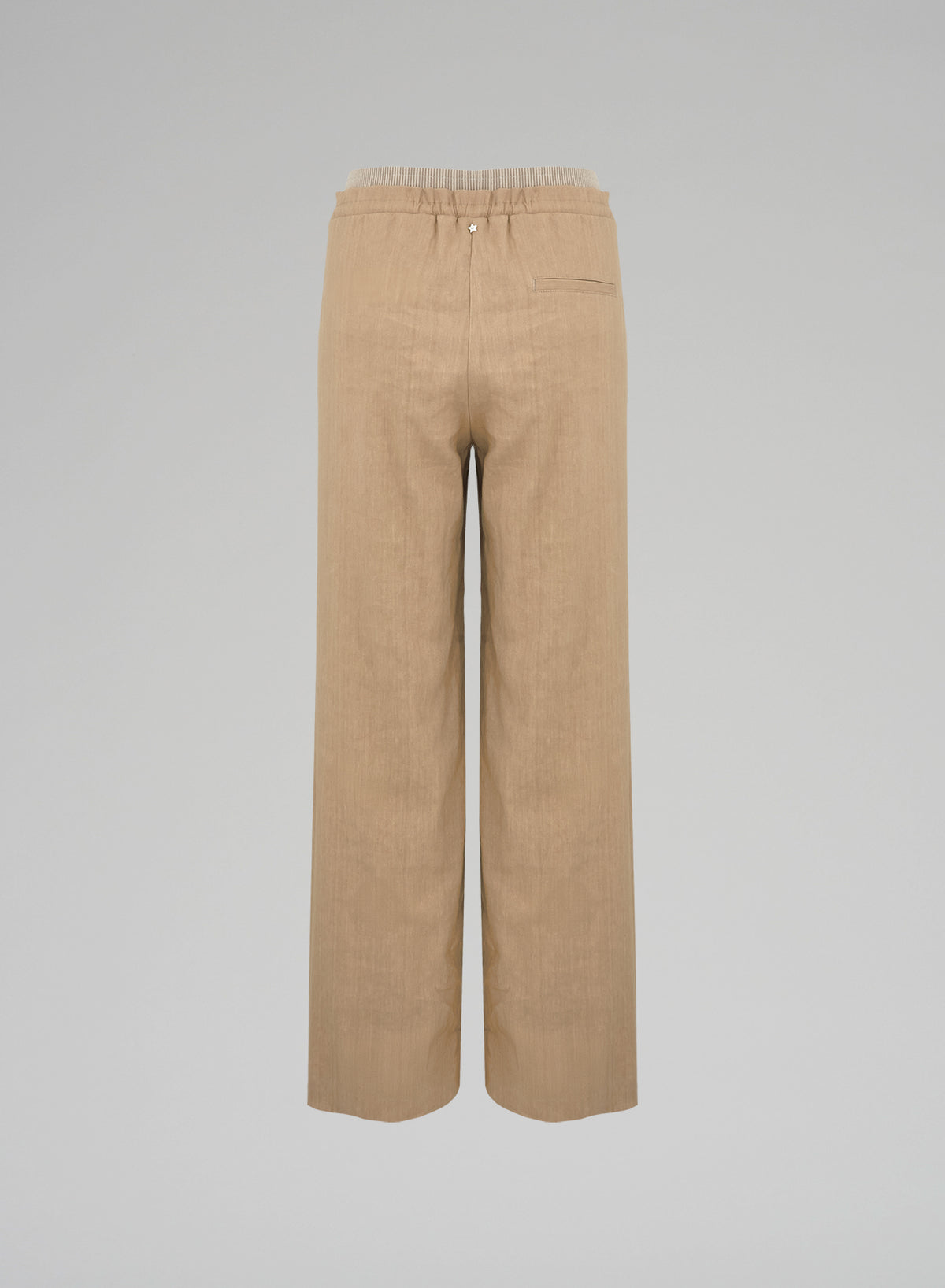 PANTALONI PALAZZO IN MISTO LINO