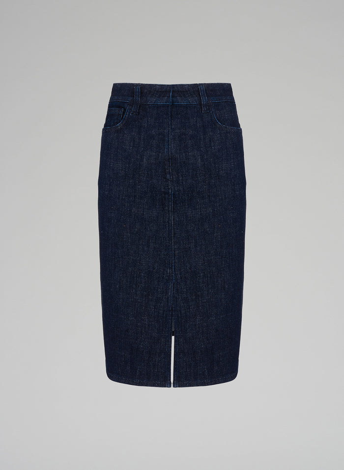 DENIM PENCIL SKIRT