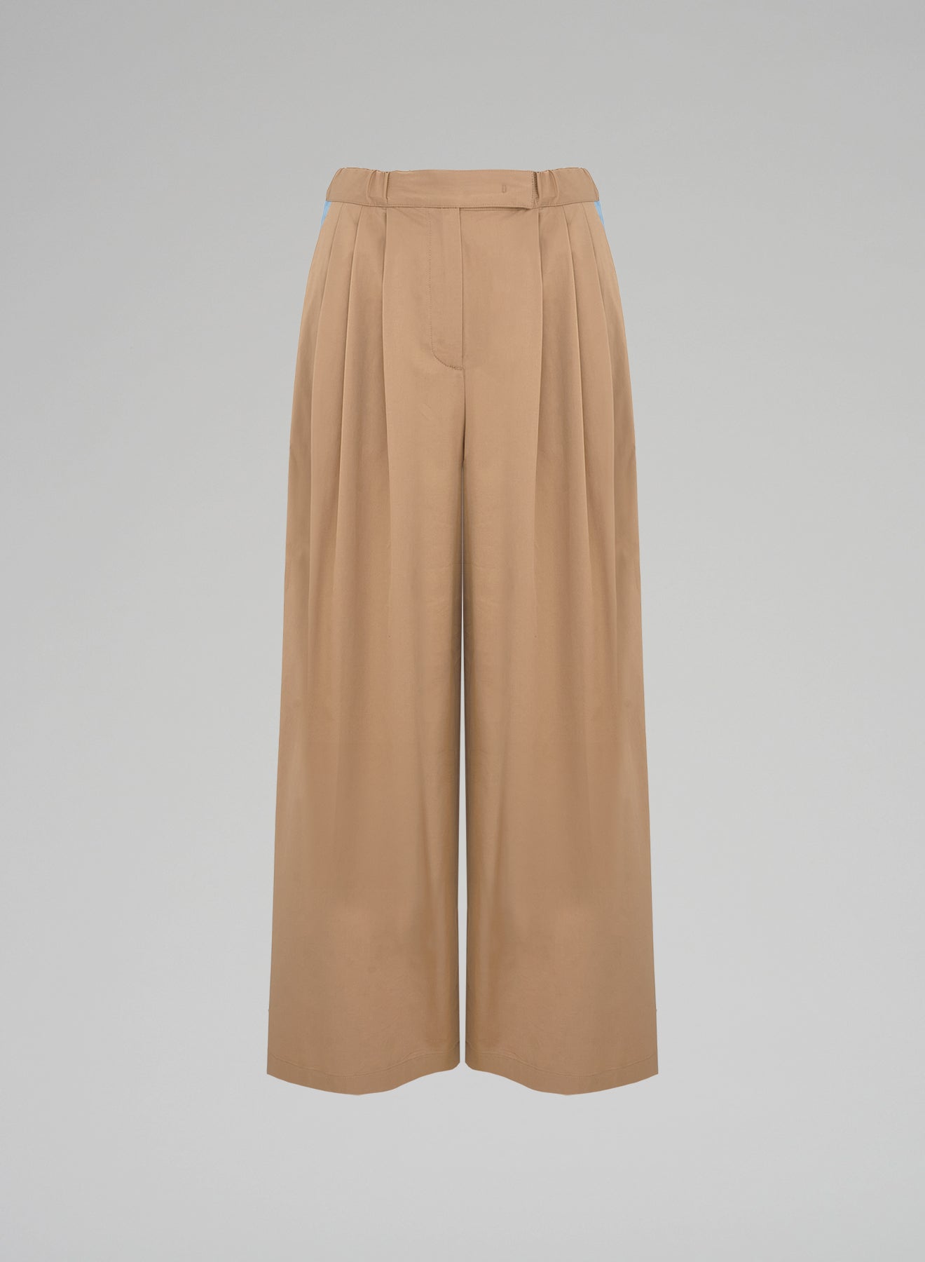 POPLIN STRETCH COTTON PANTS