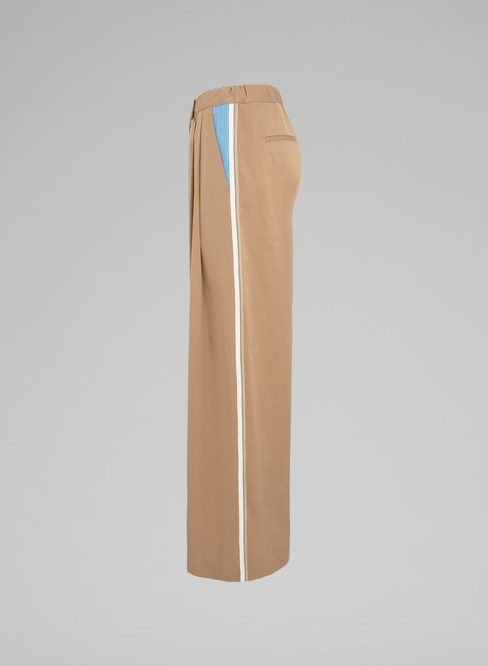 POPLIN STRETCH COTTON PANTS