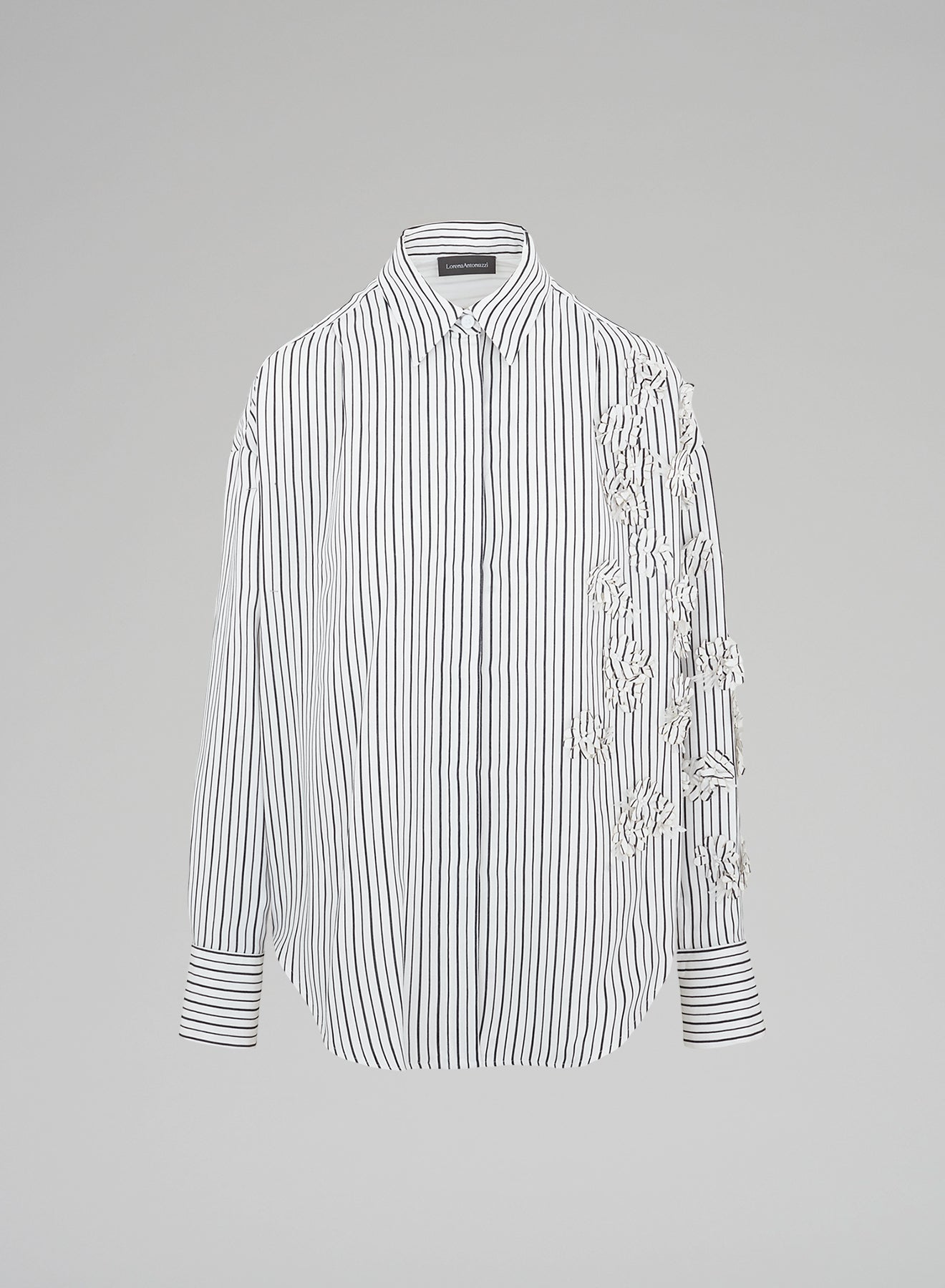 CAMICIA CON RICAMO IN MISTO VISCOSA E SETA