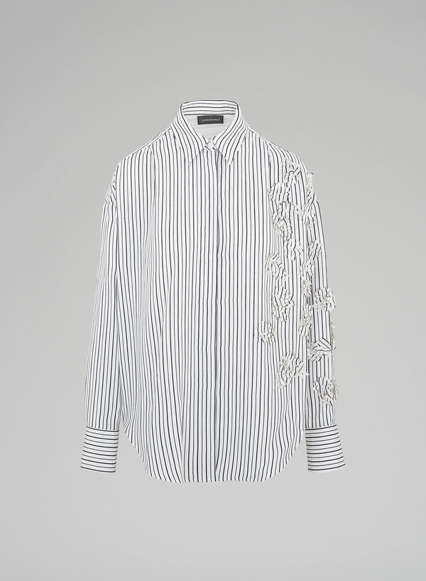 VISCOSE AND SILK SHIRT WITH EMBROIDERY