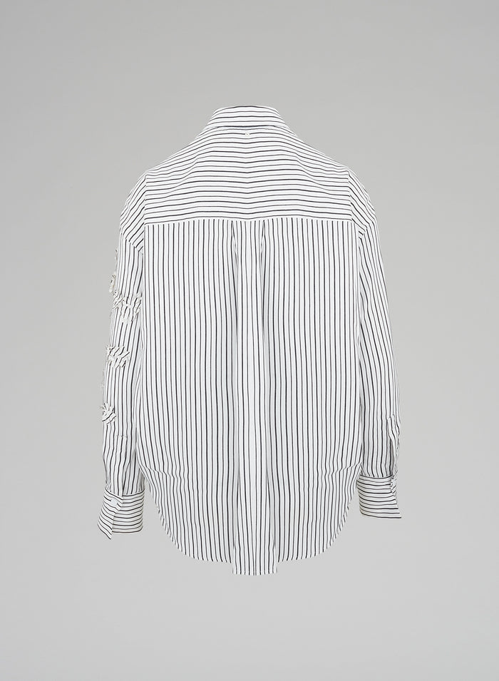 CAMICIA CON RICAMO IN MISTO VISCOSA E SETA