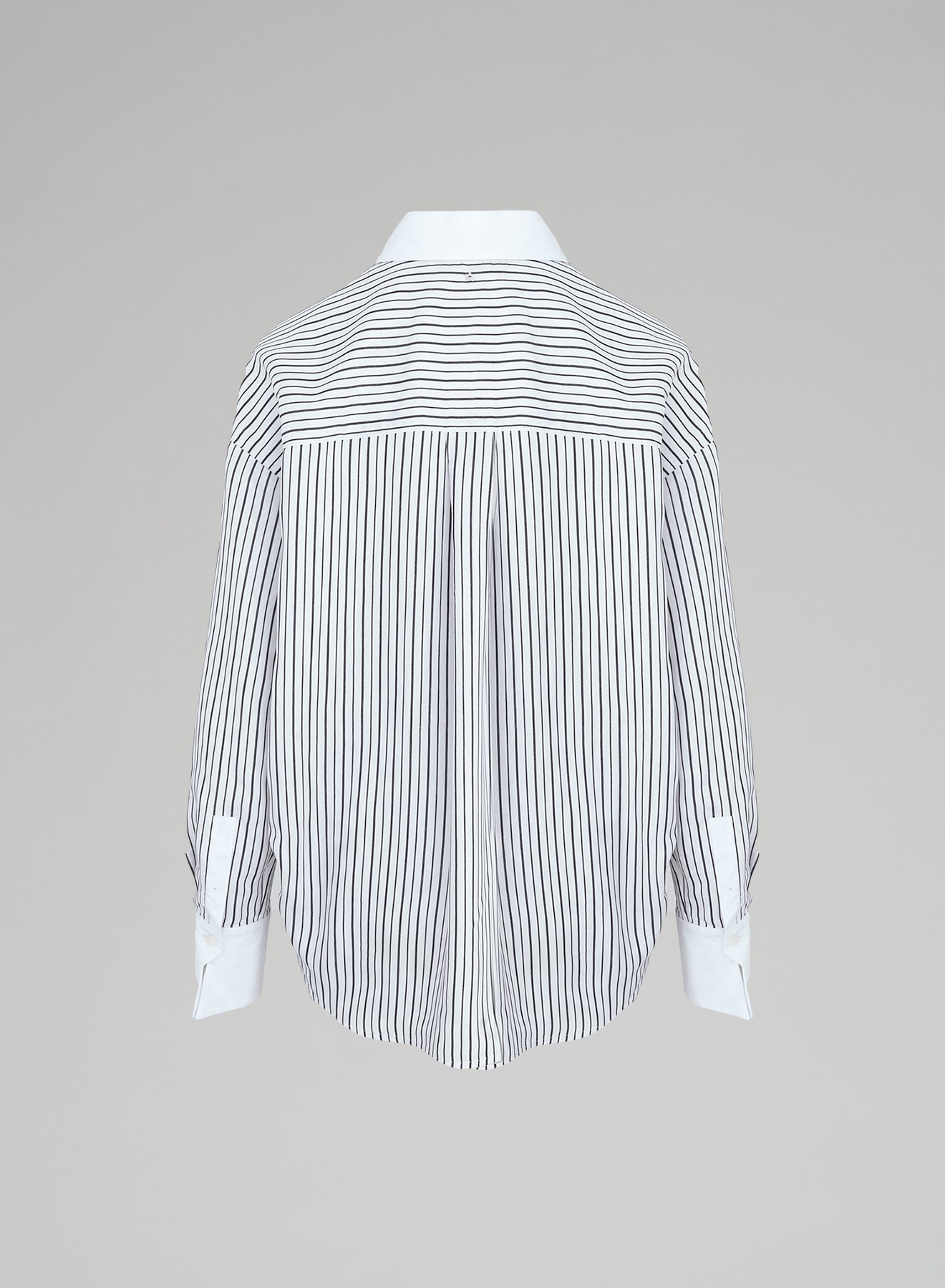 CAMICIA A RIGHE IN MISTO VISCOSA E SETA