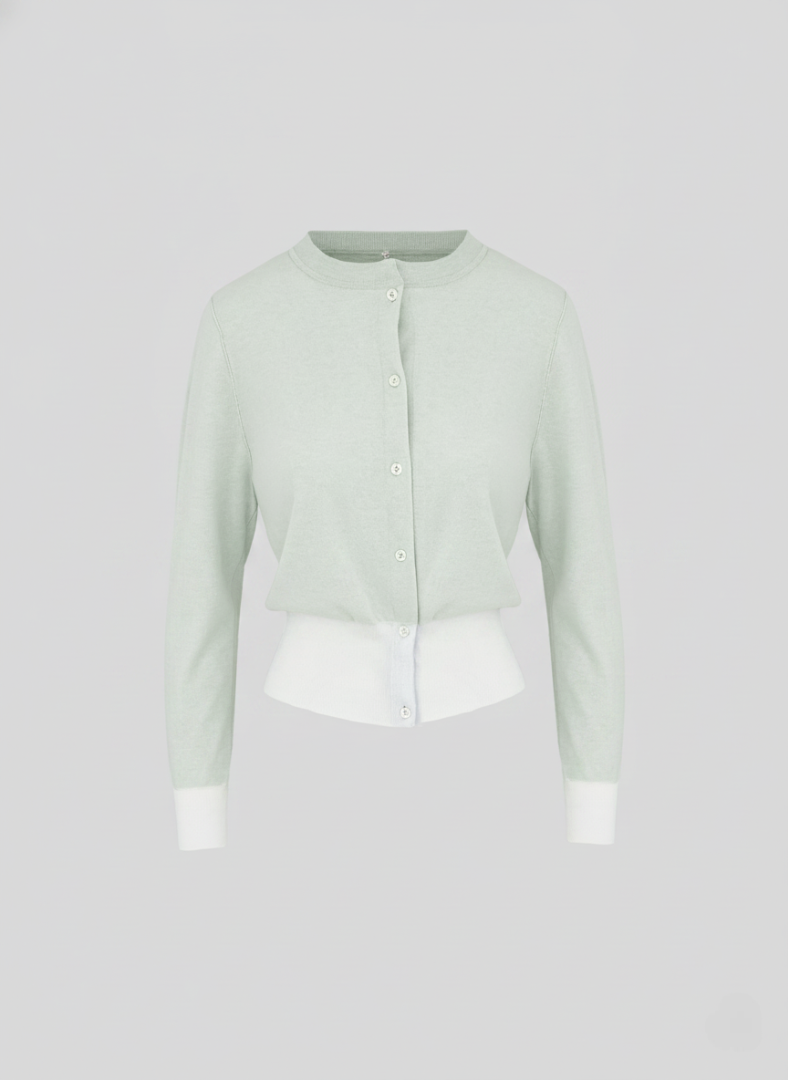 CARDIGAN IN MISTO VISCOSA E COTONE