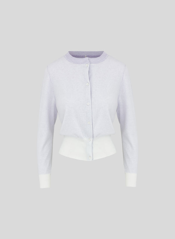 CARDIGAN IN MISTO VISCOSA E COTONE