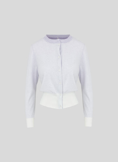 CARDIGAN IN MISTO VISCOSA E COTONE