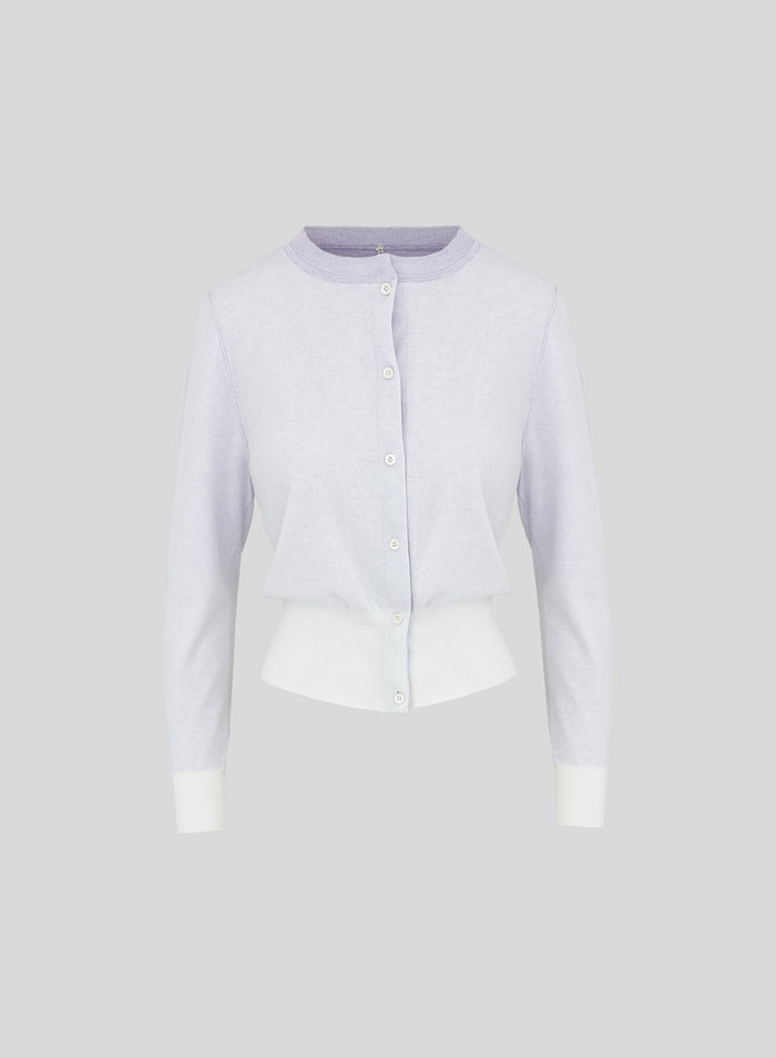 VISCOSE AND COTTON BLEND CARDIGAN